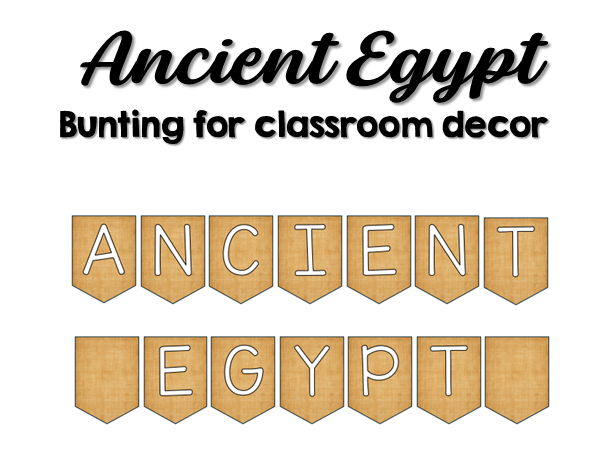 Ancient Egypt Bunting Banner for Bulletin Boards and Displays - FREEBIE!