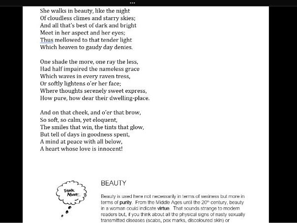 Byron She Walks In Beauty FREE