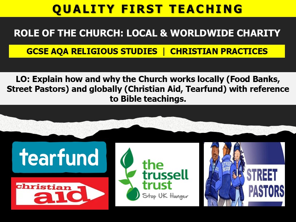 ROLE OF THE CHURCH - LOCAL & WORLDWIDE CHARITY