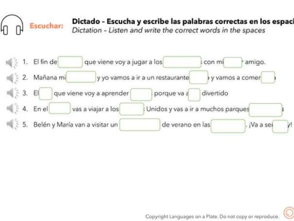 ¿Adónde vas a ir de vacaciones? - Future holidays in Spanish - where are you going to go on holiday?