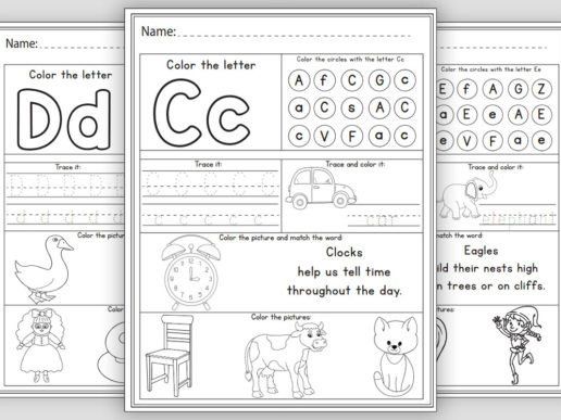 Letter Sound Worksheets for Kindergarten