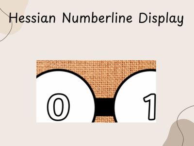 Hessian Numberline Classroom Display