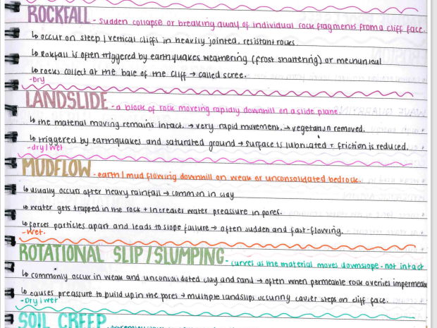 A level AQA Geography full Coasts notes