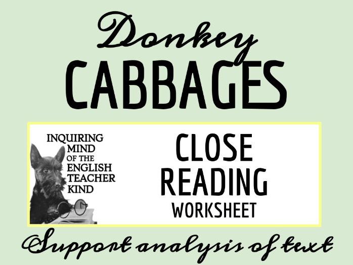 Grimms' Fairy Tale "Donkey Cabbages" Close Reading