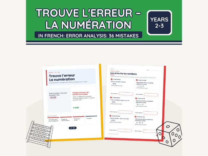French Find the Mistake: Place Value