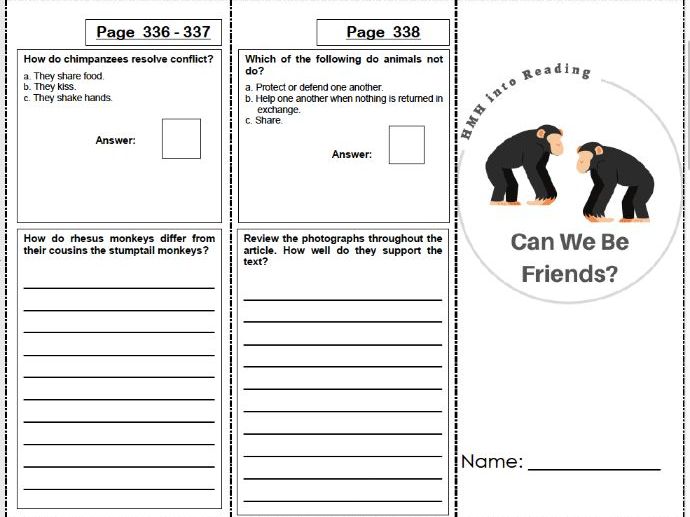 Can We Be Friends Grade 5 HMH Into Reading Teaching Resources Can we be friends grade 5 hmh into reading teaching resources