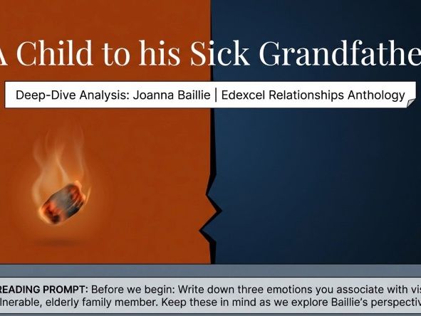 A Child to his Sick Grandfather by Joanna Baillie | Edexcel Relationships Poetry