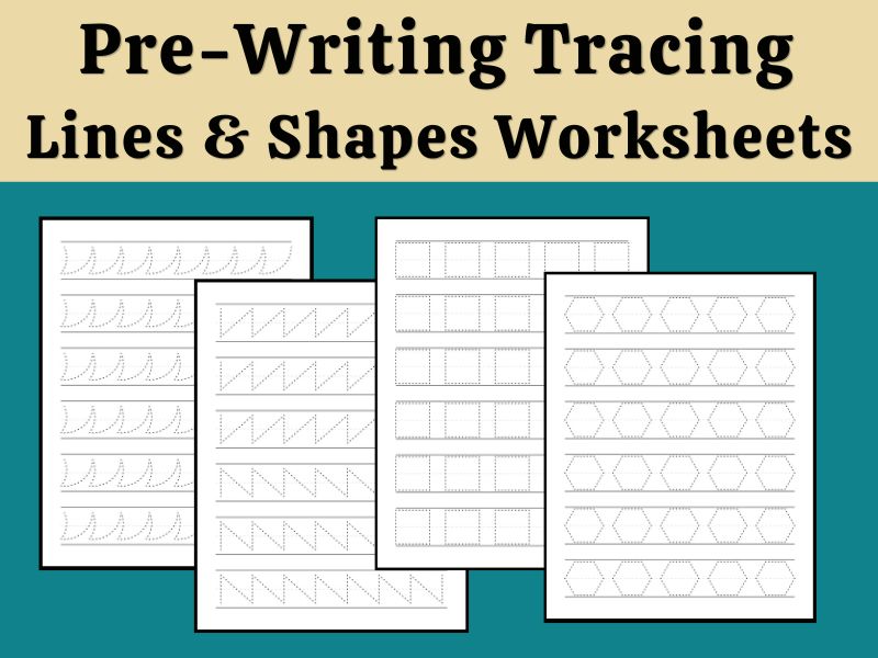 Pre Writing Tracing Lines & Shapes Worksheets