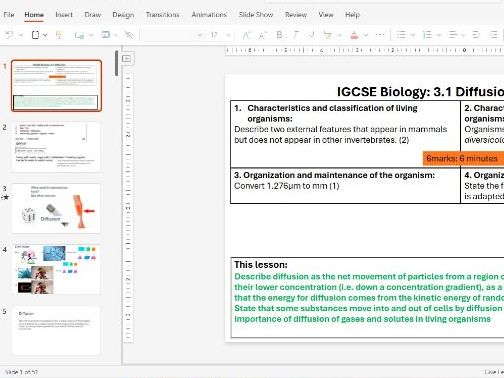 IGCSE - Movement into and out of cells