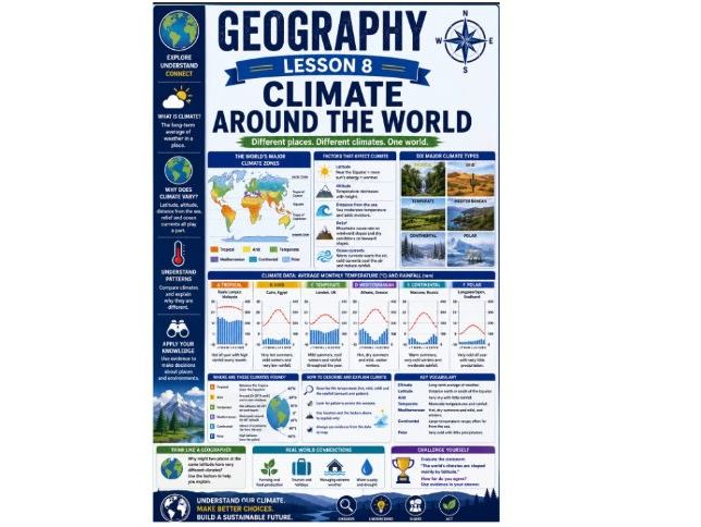 Geography cover lesson 8: Climate around the world (G8) stand alone lesson