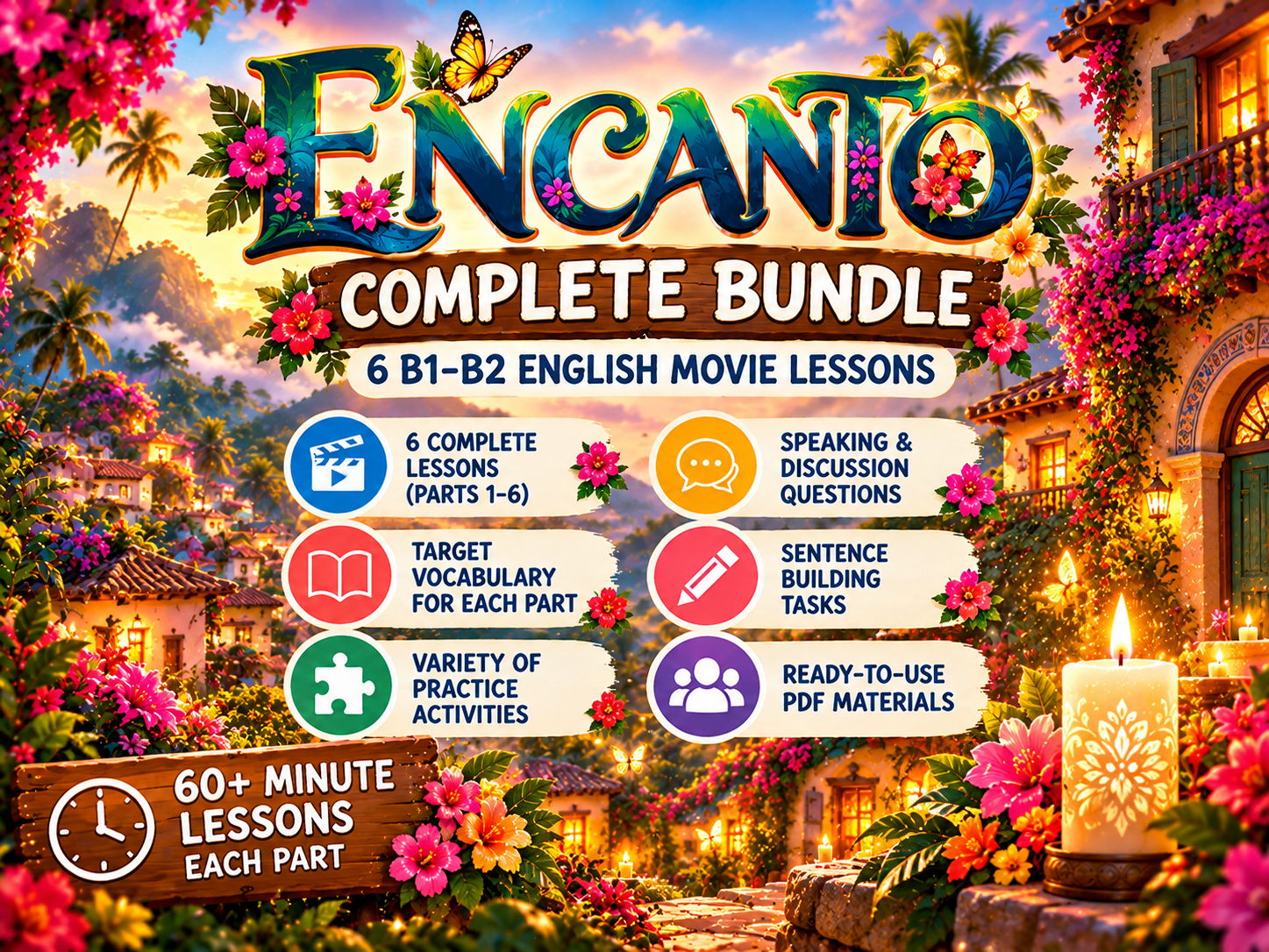 Encanto Complete Bundle | 6 B1–B2 English Movie Lessons