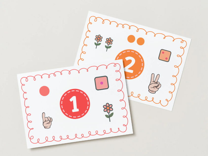 1-5 Number Representation Poster