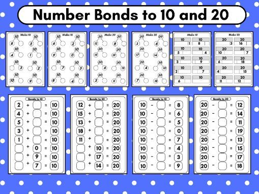 Number Bonds to 10 and 20