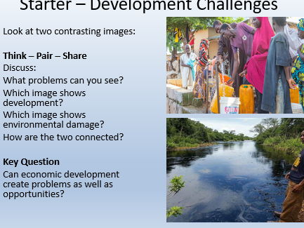AQA GCSE Geography: Impacts of Aid, Managing Environmental and issues and Quality of Life.