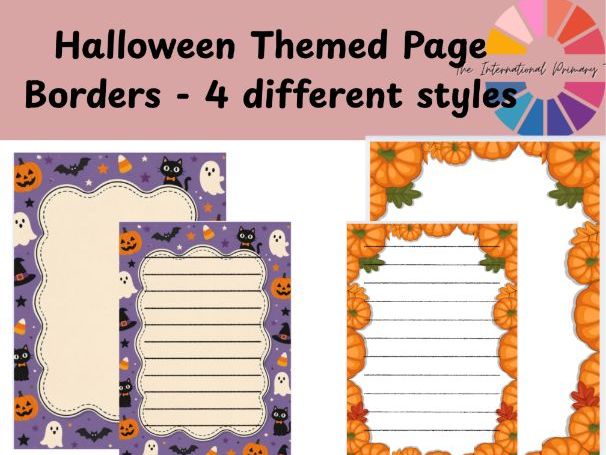 Halloween Page Borders and Writing Paper – Free Printable Halloween Templates