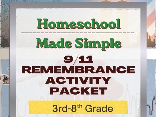 9/11 Remembrance Activity Packet | Grades 3rd-8th