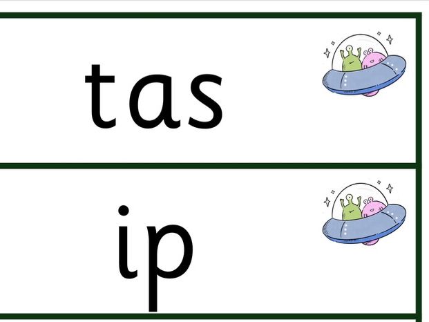 Phase 2 initial sounds satpin word cards