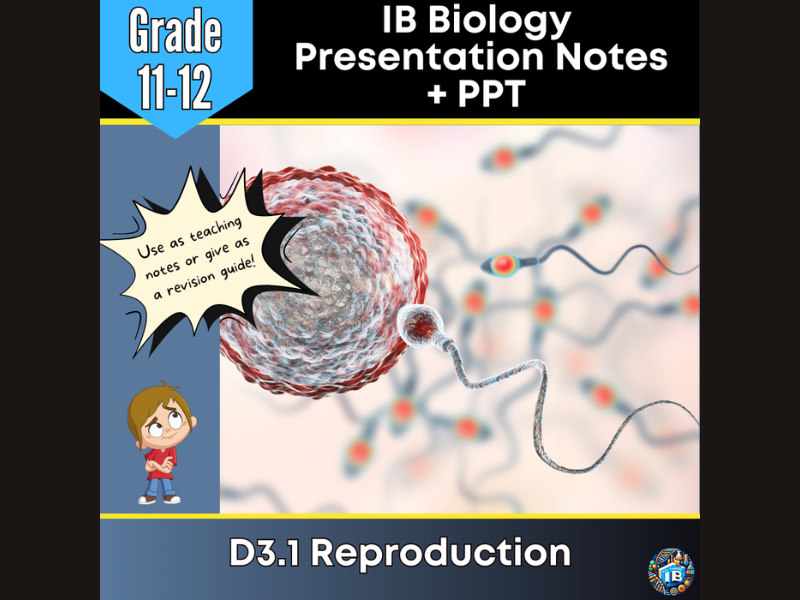 IB DP Biology D3.1 Reproduction Teaching Notes & PowerPoint 2026
