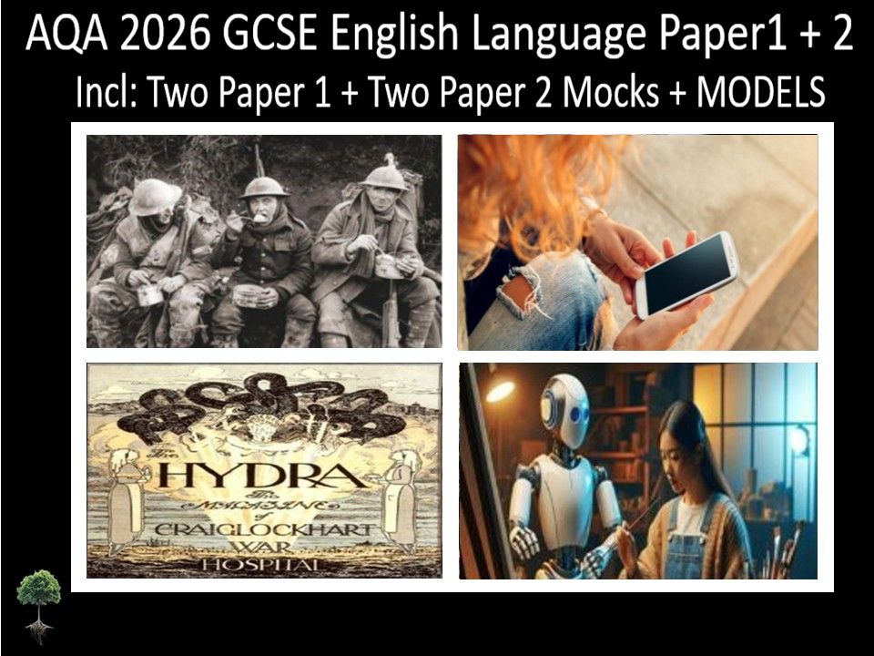 Four AQA 2026 GCSE English Language Paper 1 + 2 Mocks | Models