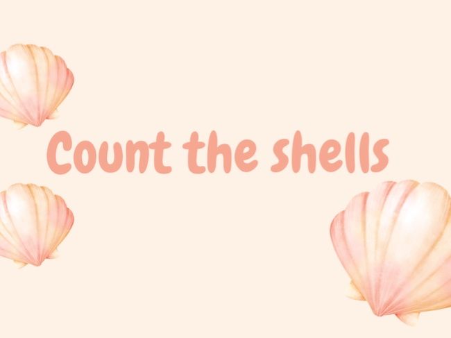 Count the shells (addition within 10)
