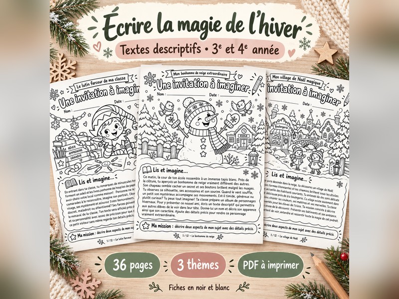 French Winter Writing - Texte descriptif