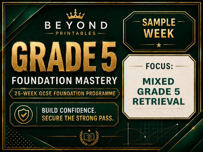 FREE Grade 5 GCSE Foundation Mastery Sample | New Questions, Answers and Editable Files