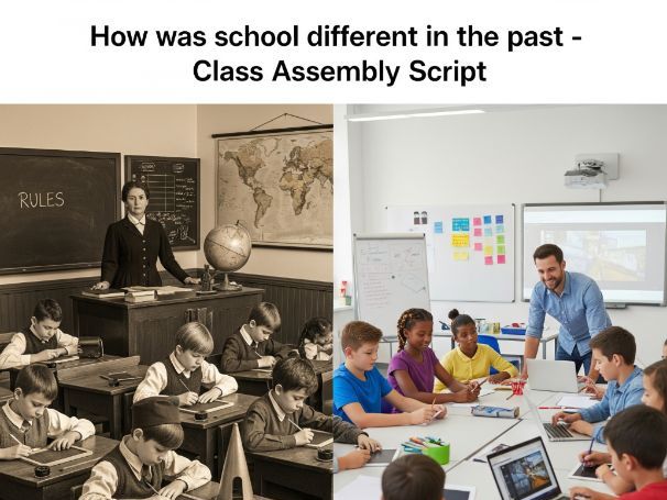 How was school different in the past - Class Assembly Script