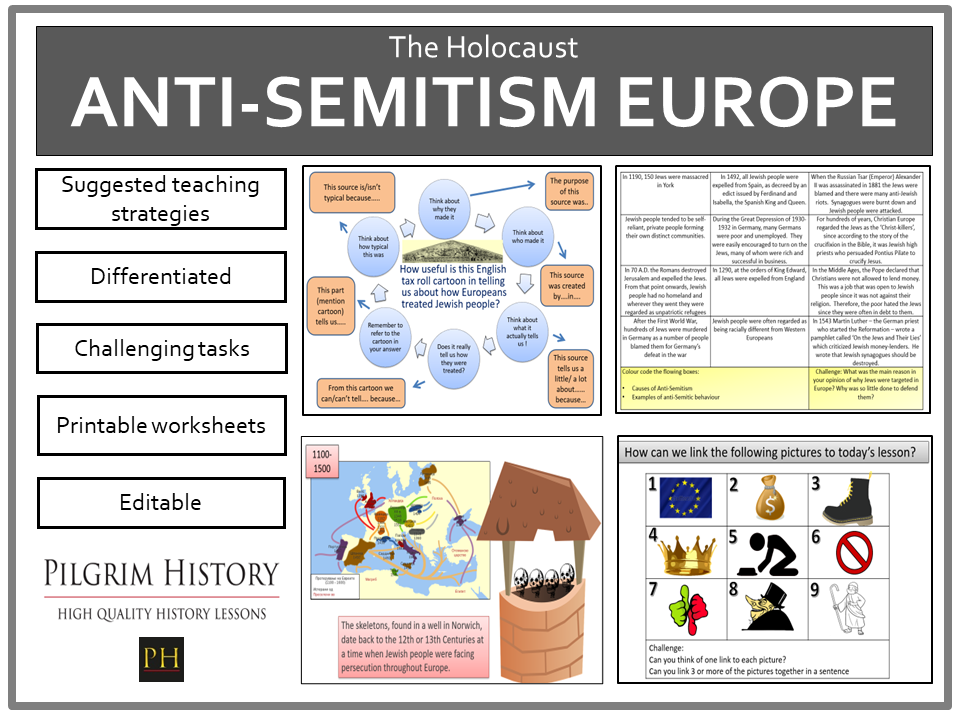 KS3 Holocaust: Anti-Semitism in Europe - Prejudice, Propaganda & Persecution