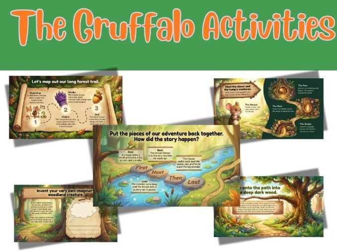 Deep Dark Wood Literacy Activities Inspired by a Popular Woodland Story Gruffalo o