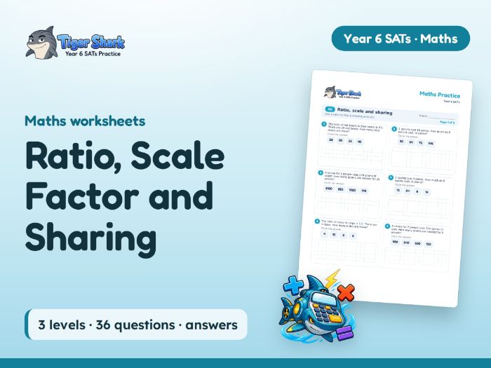 Ratio, Scale Factor and Sharing Worksheets