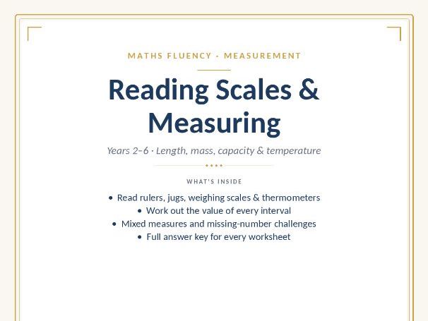 Reading Scales & Measuring