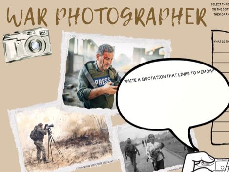 War Photographer Worksheets