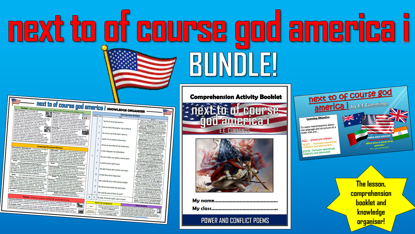 next to of course god america i - E.E. Cummings - Bundle!
