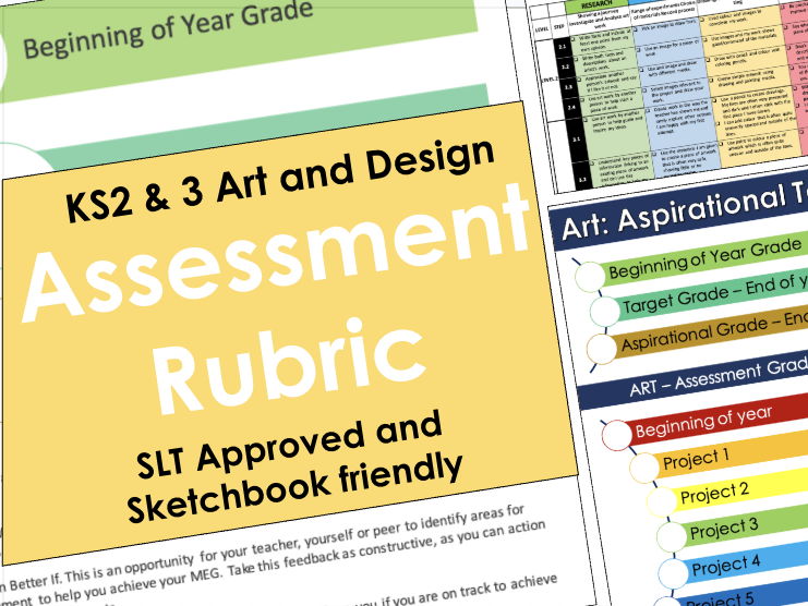 Art & Design | KS3 Assessment Rubric & Sketchbook pages (12 levels)