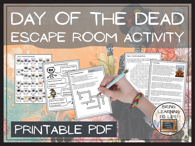 Day of the Dead Escape Room Activity | Reading Comprehension Game
