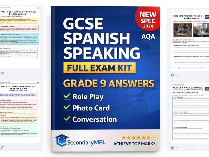 AQA GCSE Spanish Speaking booklet (40‑Page PDF)