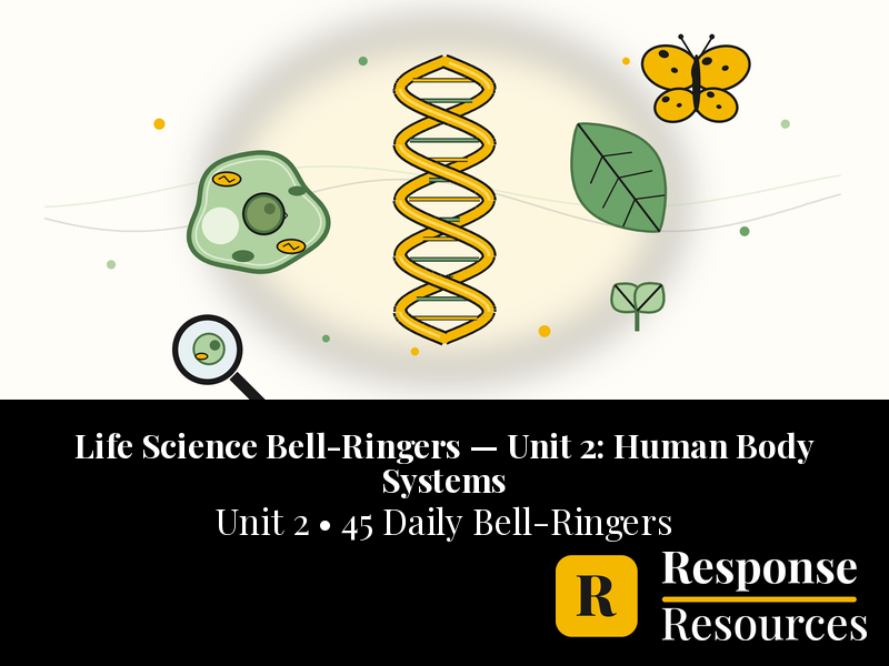 Life Science Bell Ringers Unit 2 - 45 Daily Warm-Ups (Grades 6-8)