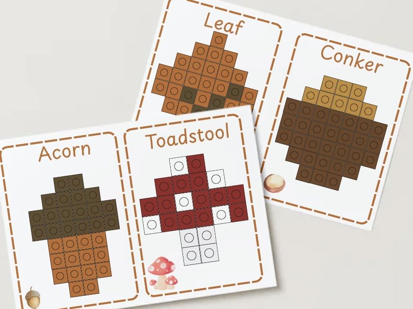 Multilink Autumn picture challenge cards