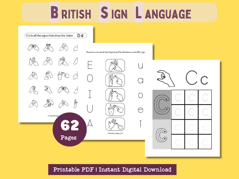 BSL British Sign Language Fingerspelling Alphabet Practice