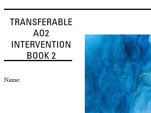 GCSE English Language & Literature AO2 Intervention Booklet (Set 2)