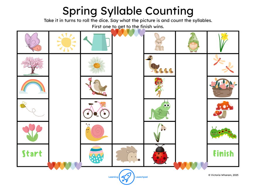 Spring Syllable Counting Game