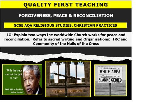 FORGIVENESS AND RECONCILIATION