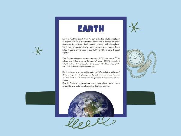 Planet Earth Reading Comprehension Worksheet | Geography & Science Activity for Kids
