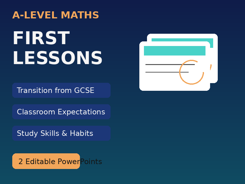 A Level Maths First Lesson Activities | Year 12 Transition Bundle
