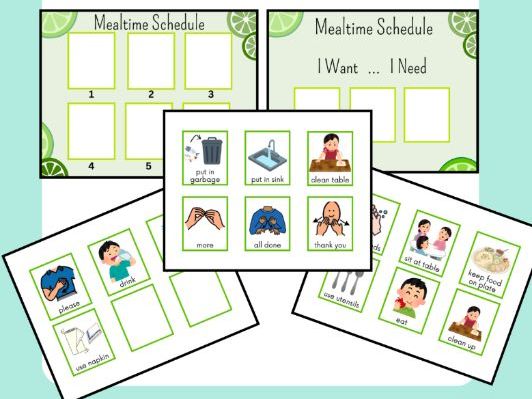 Mealtime Visual Supports | Children's Communication & Routine Resources