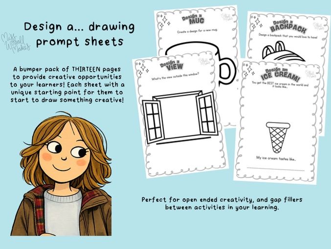 THIRTEEN PAGES of Doodle Tasks: Design A...