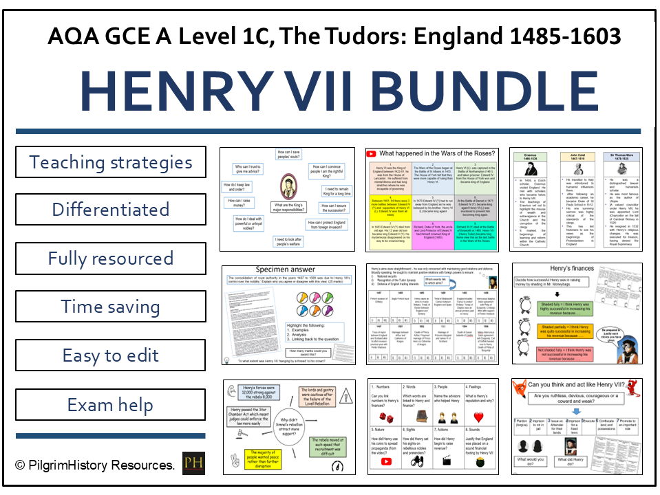 AQA A Level Tudors Henry VII Complete Bundle