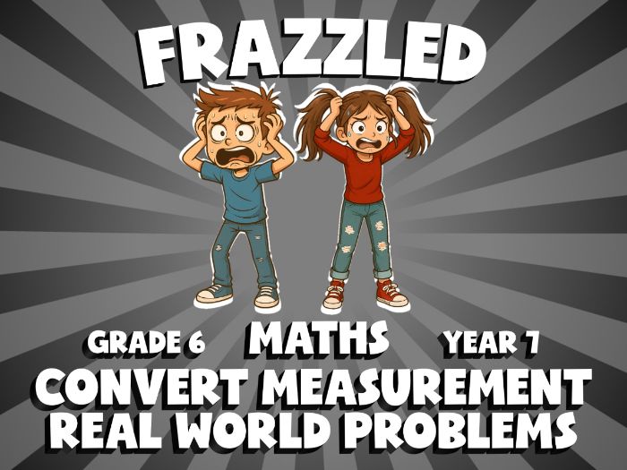 Convert Measurement Real World Problems FRAZZLED Maths Game | No-Prep Year 7 Review Activity
