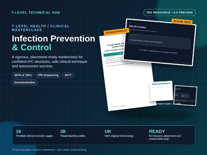 T Level Health Infection Control Pack