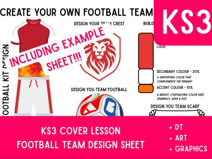 KS3 DT COVER LESSON-DESIGN YOUR OWN FOOTBALL KIT